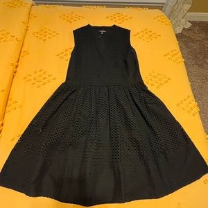 Banana Republic black eyelet dress.